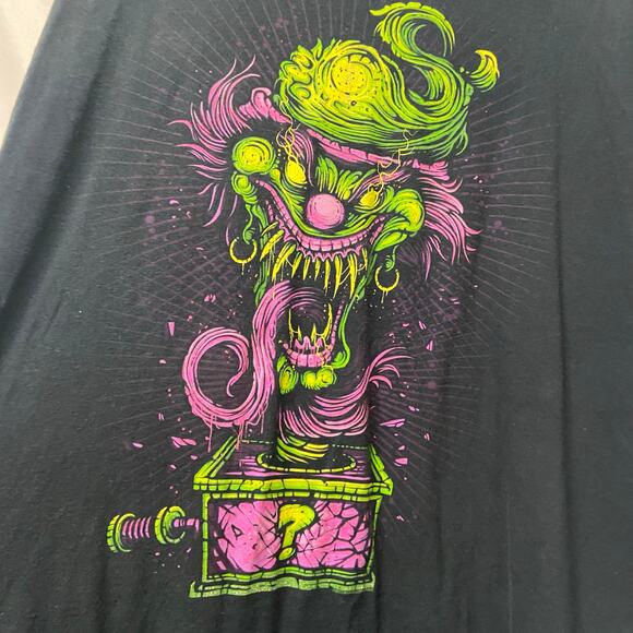 Gildan T Shirt Insane Clown Double Sided XL Black Vintage - Picture 3 of 8